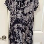 Woman’s tie dye tshirt dress size medium Black Photo 0