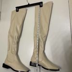 Schutz NEW  Guily Up Over the Knee Boot Color EGGSHELL Square toe Size 6 Photo 6
