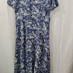 All that jazz Vintage  Floral Blue Dress Size 9 Photo 6