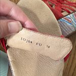 Sundance  Salt Air Sandals Wedge‎ Platform Red Woven Leather Photo 9