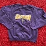 Vintage VTG James Madison JMU Dukes Embroidered Sweatshirt Crew Neck Purple Size M Photo 0