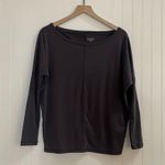 Athleta  Essence Flow Top Boatneck Long Sleeve in Spring Night Dark Gray Size XS Photo 6