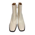 Sam Edelman Winnie Ankle Boots Ivory Cream Leather Square Toe Size 9.5 Photo 1