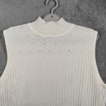 Dress Barn  Cardigan Shell Twin Set Ivory L Diamond Sequin Sparkle Luxe Knit Bling Photo 6