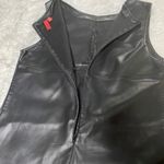 5|48 Black faux leather mini sleeveless dress Photo 4