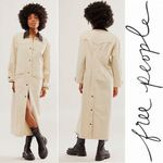 Free People Hunter Longline Duster Trench Coat in pastry cream Size S Photo 1