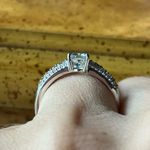 Natural Aquamarine Zircon Sterling Silver Ring Size 6 Photo 1