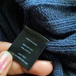 Vera Wang Simply Vera  Navy Ribbed Poncho SIZE S/M Photo 3