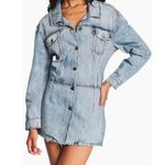 SER.O.YA Laura Denim Shirt Dress, Blue Wash Size S New w/Tag Retail $448 Photo 2