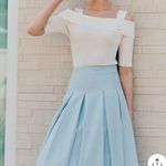 Korean Fashion: Zero Street Lynn Pleats Long Skirt Blue Size M Photo 7