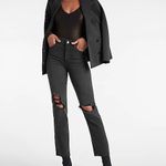 Rock & Republic Black Metallic Glitter Foil Long Sleeve V-Neck Tee Shirt Photo 1