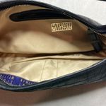 Stuart Weitzman Black Crocodile-Embossed Leather Hobo Bag Silver Hardware Photo 4