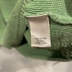 Christopher & Banks Cute Vintage 90’s green lima bean chunky button sweater square stitch soft cozy Photo 4