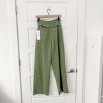 Boyish NEW  Clancy Wide Straight Leg Paperbag Trouser Pants Willow Photo 4