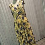 AMTIOUS light yellow floral pleated cute dress 🤍 Size L Photo 6
