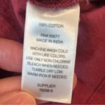 a.n.a  Women’s Burgundy Cropped‎ Sleeveless Ruffle Top 100% Cotton Large Photo 4