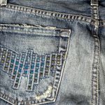 7 For All Mankind Flare Jeans Women's Size 28 Havana Rhinestone Pocket Mid Rise Photo 14