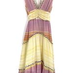 Jen's Pirate Booty Deep V Maxi Dress Carnaval Stripe Photo 0