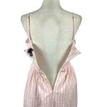 AQUA Pink Striped Maxi Sleeveless Spaghetti Straps Long Dress 100% Cotton Small Photo 13