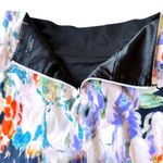 Elie Tahari Nordstrom Watercolor Skirt Size 12 A Line Back Zip Pleats Ar… White Photo 7