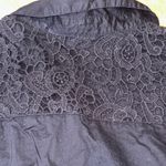 kim rogers  Black Button Down Lace Top 100% cotton size petite L‎ Photo 4