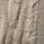 Aerie  Sweater Womens Sz Medium Oversized Cable Knit Shirt Beige Loose Fit Long Photo 7