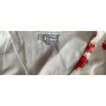 Polagram Womens  White Coral Floral Print Flowy Boho Ruffled Maxi Dress Plus 1X Photo 4