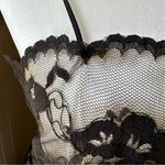 80s 90s Vintage Tea Length Black Lace Spaghetti Strap Dress Junior Prom Cosplay Size undefined Photo 10