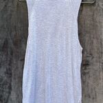 "Coffee & Mascara" Tank Top White Gray Size M Photo 5
