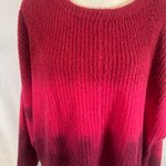 True Craft  red pink purple ombré oversized sweater size medium Photo 1