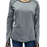 BKE Sport Athletic Workout Long Sleeve Thumb Hole Shirt Black White Size Medium Photo 0