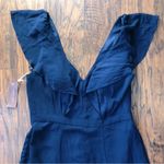 Jenny Yoo • Cecilia navy bridesmaid dress ruffled chiffon gown maxi formal Photo 3