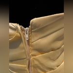 ALEXIA DESIGNS Yellow Long Ruched Strapless Tafetta Prom Formal Dress Small/6 Gold Photo 5