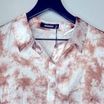 Missguided  Abstract‎ Tie Dye Print Button Down Shirt Dress Size 10 NWT Photo 3