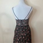 Allen Schwartz Eden floral mesh bustier boning midi dress 10 Black Photo 6