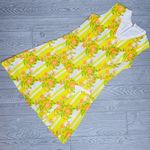 Vintage hand made 1970s floral yellow and green romper dress medium Photo 0