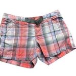Columbia Women’s Pink & Gray plaid shorts 3” inseam sz 10 Photo 0