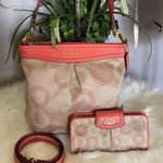Coach Ashley Dotted Op Boho/Crossbody Bag & Wallet Photo 0