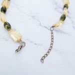 Vintage Necklace Green & Butter Yellow Tones Photo 6
