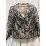 Teri Jon Black Floral Lace Silk Blazer Jacket Womens 14 Elegant Evening Size 14P Photo 1