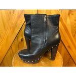 UGG  AUSTRALIA COSIMA BLACK LEATHER PLATFORM BOOTS UK 7.5 EUR 40 USA 9 Photo 4
