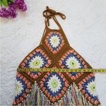 Free People Summer Love Crochet Halter Top Size M/L can wear 2 different ways Photo 12