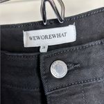 We Wore What Black Utility Straight Leg Cargo Pants Silver Hardware Size 28 Photo 4