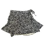 Urban Outfitters black cheetah print wrap mini skirt size M Photo 0