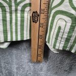 Avara Emmaline Dress Medium Green White Puff Sleeve Geometric Mod Retro Boho Photo 12