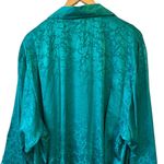 Victoria's Secret  Women's Gold Label Vintage Emerald Green Lingerie Robe Photo 8
