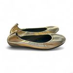 Lanvin Gold Elastic Ballet Flats Photo 3
