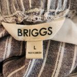 Briggs New York Briggs Blue Striped Linen Blend Pants Sz Large Preppy Blue Stripe Pants Photo 7