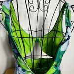 Aerie  women’s Floral Cutout One Piece in Green and Blue size M Photo 7