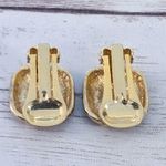 Vintage Clip On Earrings Brown & Green Tones Stylish Photo 4